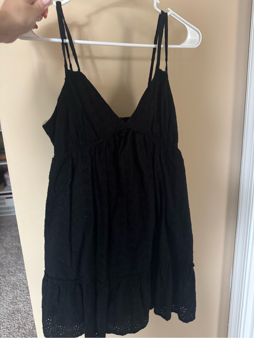 wild fable Black Eyelet Mini Dress